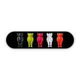 Kaws What Party Inspired Black Background- Acrylic Skate Wall Art